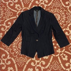 White House Black Market denim blazer, size xs